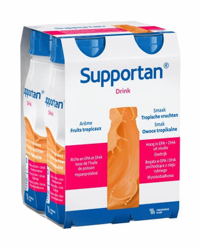 Supportan băutură nutritivă cu aromă de fructe tropicale, 4 x 200 ml, Fresenius Kabi