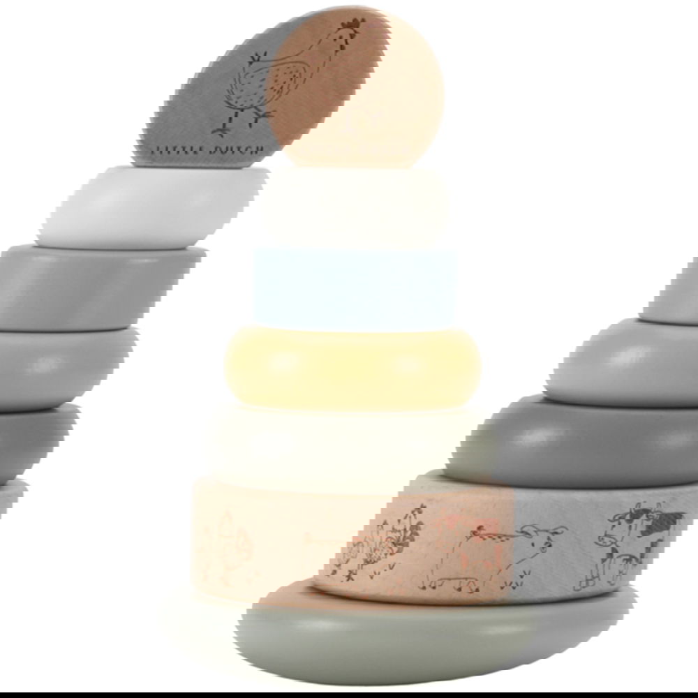 Jucarie din lemn pentru stivuire Little Dutch, 1 bucata, Little Dutch