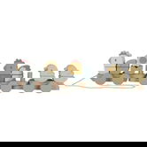 Trenulet din lemn pentru stivuire - Chicken, 1 bucata, Little Dutch