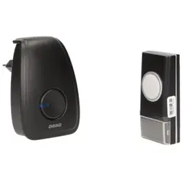 Sonerie wireless Opera AC Orno OR-DB-YK-117, distanta functionare 100 m, 80 db, IP44 (Negru)