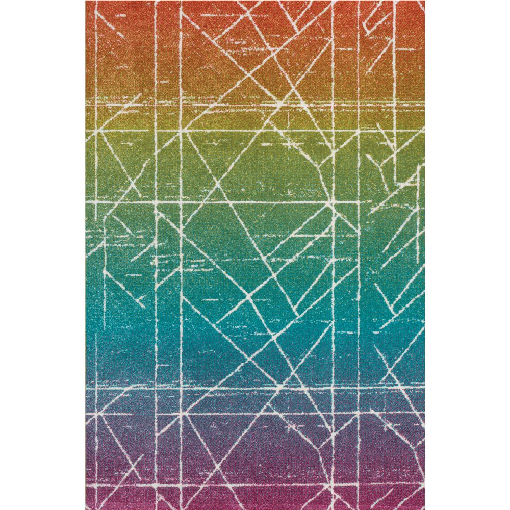 Covor modern Sintelon Play 43PMP, polipropilena, model geometric multicolor, 160 x 230 cm