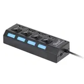 Hub USB Quer PRO KOM0940, 4 port USB 3.0 (Negru)