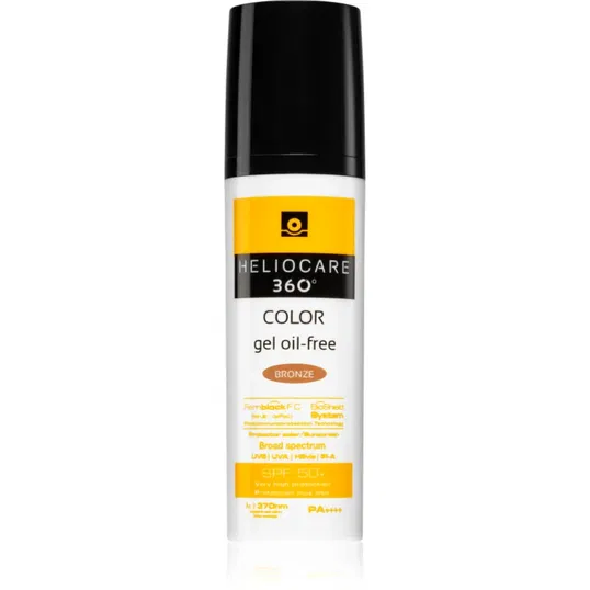 Heliocare 360° Color Gel Oil-Free gel protector nuanțator SPF 50+ culoare Bronze 50 ml