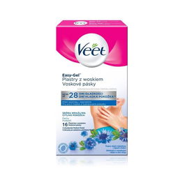 Benzi depilatoare pentru corp piele sensibila, 16 bucati 3 servetele, Veet