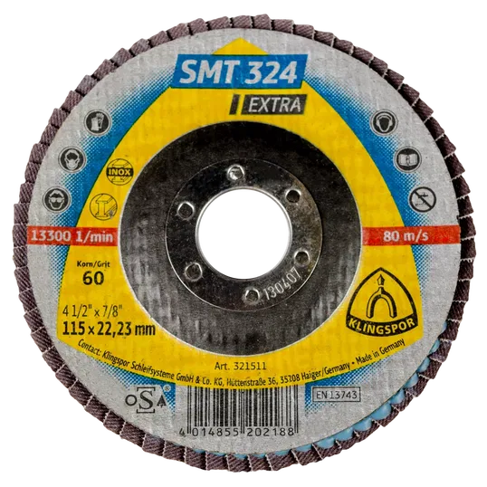Perie abraziva Klingspor, pentru otel, granulatie 60, 115 X 22,2 mm