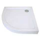 Cadita de dus Sanotechnik BR90 Elite, ABS, alb lucios, semirotunda, 90 x 90 x 12 cm