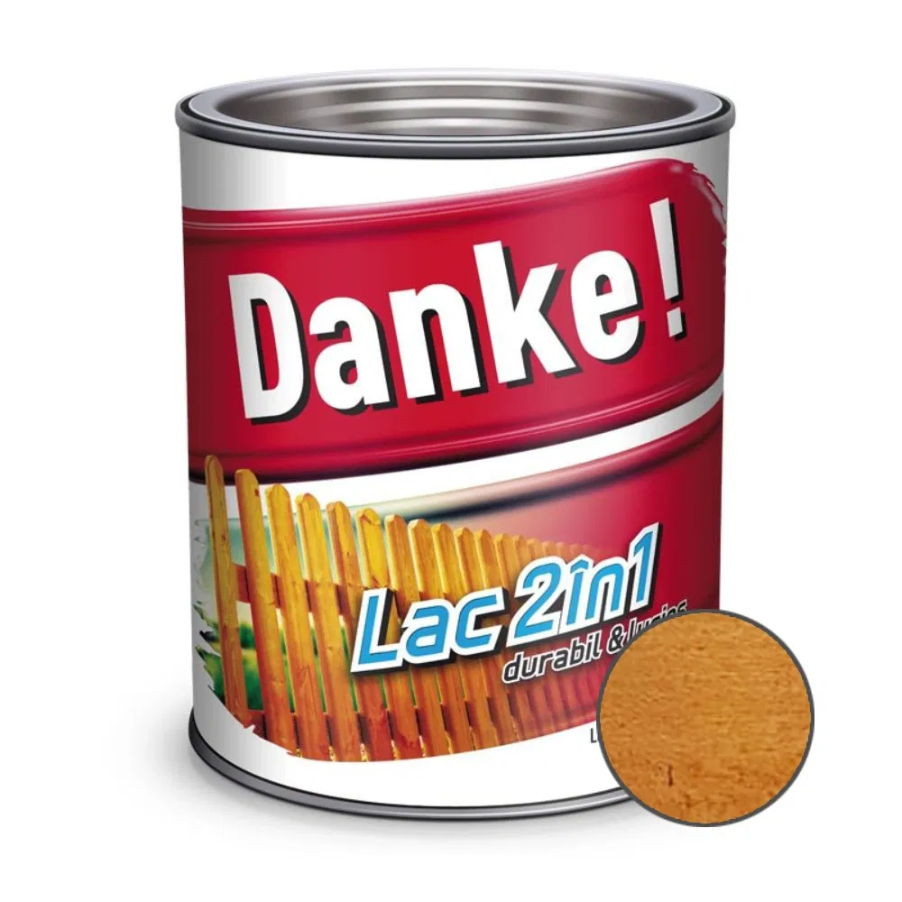 Lac pentru lemn 2 in 1, Danke!, cires, interior/exterior, 2.5L