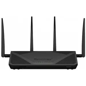 Router Wireless Synology RT2600ac, Gigabit, Dual Band, 2600 Mbps, 4 Antene Externe (Negru)