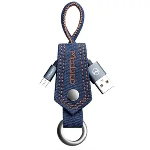 Cablu de date Mcdodo Denim Key-Chain, MicroUSB, 0.15m, 2A (Albastru)