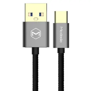 Cablu de date Mcdodo Fast Grey, Type-C, 1m, 2.4A max, USB 3.0 (Gri)