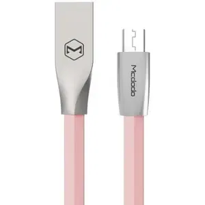 Cablu de date Mcdodo Zn-Link, MicroUSB, 1.5m, 2.4A max (Argintiu/Roz)