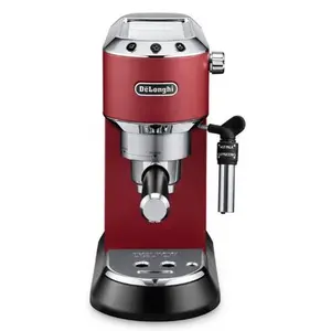 Espressor manual DeLonghi Dedica Style EC685.R, 1300 W, 15 Bar, 1.1 l, Slim (Rosu)