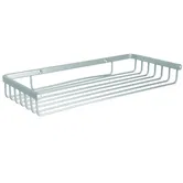 Etajera mica pentru baie MSV, aluminiu, argintiu, 1 raft, 32 x 15 x 4 cm