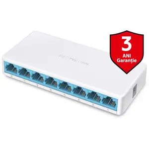 Switch Mercusys MS108, 8 porturi (Alb)