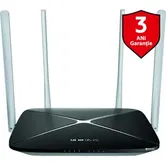 Router Wireless Mercusys AC12, Dual Band, 1200 Mbps, 4 Antene Externe (Negru)