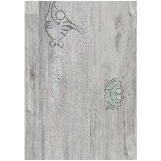 Parchet laminat 8 mm Kronotex Dynamic D6406 Smile, nuanta medie, lemn cu imprimeuri animale, clasa de trafic 32, click 5G, 1380 x 193 mm