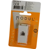 Priza pentru telefon Modul Categoria 3 1 modul, alb