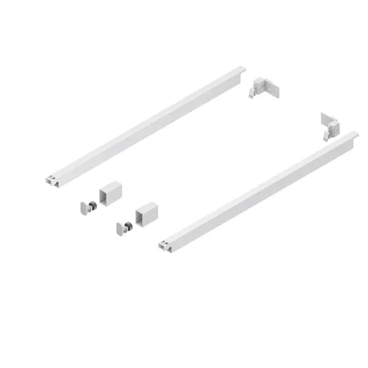 Set lonjeron rectangular Grass, otel, alb, 400 mm