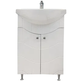 Baza cu lavoar Sanitop Britney, MDF-PAL, alb, 55 x 44 x 81 cm