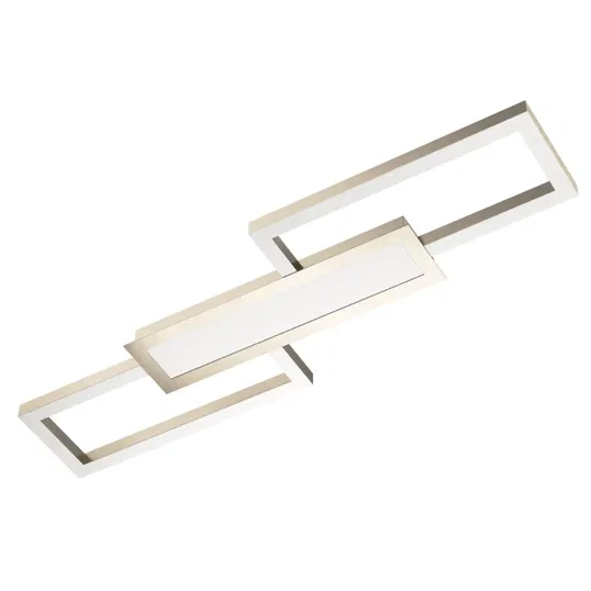 Plafoniera Fomento plastic, LED, 37 W, argintiu, 78 x 26 cm