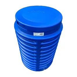 Camin pentru apometru Valrom, cu capac, polietilena, albastru, D 550 mm, H 800 mm