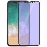 Folie Protectie Sticla Temperata Devia Van Anti-BlueRay Full pentru Apple iPhone X (Transparent/Negru)