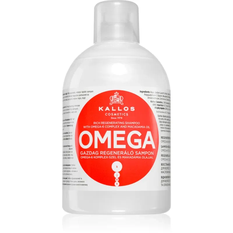 Kallos KJMN Professional sampon pentru regenerare cu ulei de macadamia si complex omega 6 1000 ml