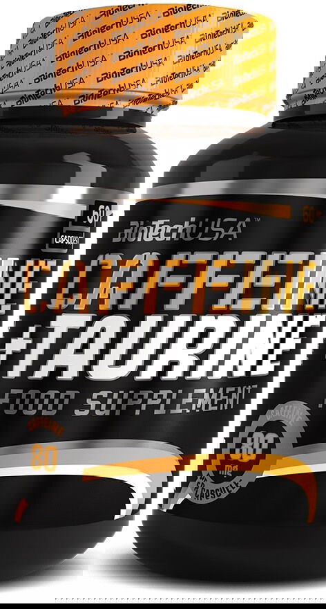 Caffeine + Taurine 80 mg, 60 capsule, Biotech USA