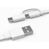 Cablu de date Huawei AP55S, MicroUSB & USB Type-C, 1.5m (Alb)