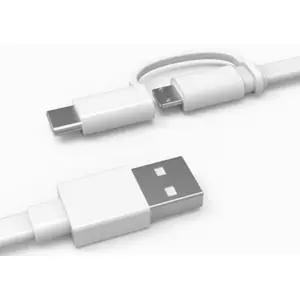 Cablu de date Huawei AP55S, MicroUSB & USB Type-C, 1.5m (Alb)