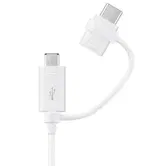 Cablu de date Samsung Combo EP-DG930DWEGWW, MicroUSB & USB Type-C, 1.5m (Alb)