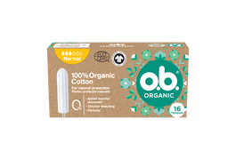 Tampoane organic normal, 16 bucati, O.B.
