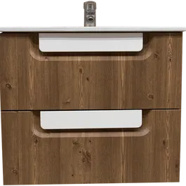 Baza cu lavoar Monaco Sanitop, MDF-PAL, maro, 60 x 43,5 x 51 cm