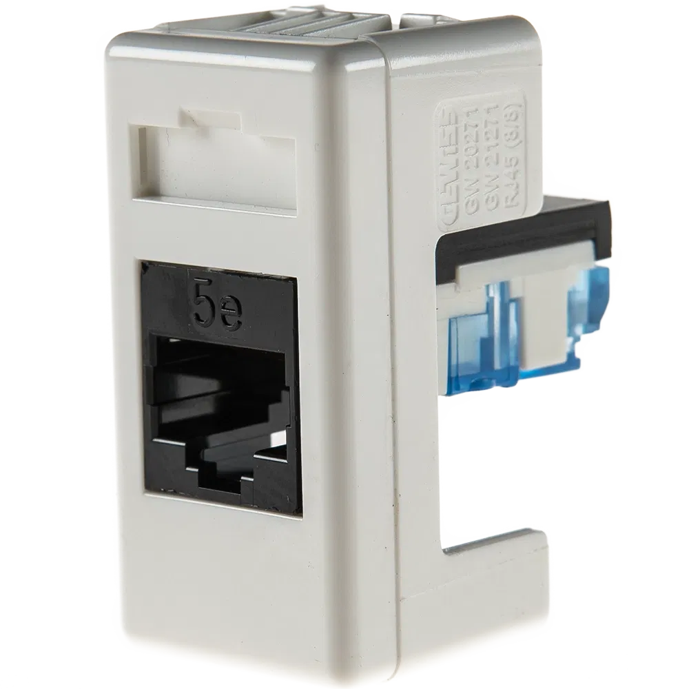 Priza date RJ45 Cat 5E UTP SYSTEM alb, Gewiss GW20271, 1 modul