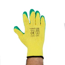 Manusi protectie Meralda, latex/material textil, marimea 10, verde
