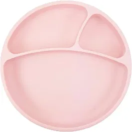Minikoioi Puzzle Plate Pink farfurie compartimentată cu ventuză 1 buc