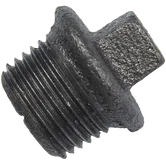 Dop, fonta neagra, filet exterior, 1/2 inch