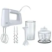 Mixer de mana Braun HM3135, 500 W, 5 viteze (Alb)