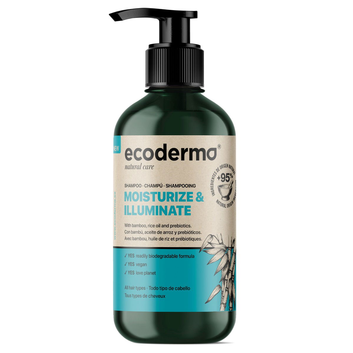 Sampon hidratant, 500ml, Ecoderma