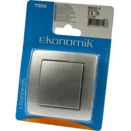 Intrerupator cap scara TEM Ekonomik, argintiu, 10 A