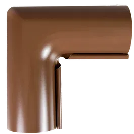 Coltar interior jgheab, metalic, 125 mm, maro RAL 8017