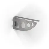 Consola Serenissima, otel, argintiu, 2 buc/set, 100 x 25 x 240 mm