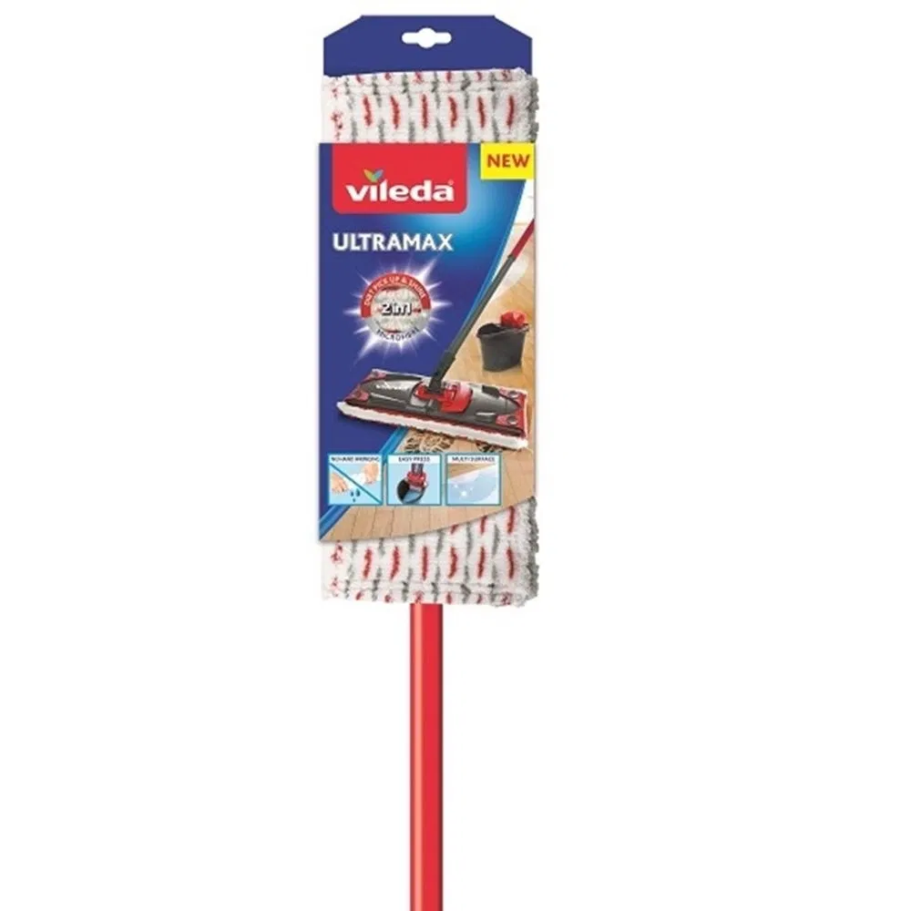 Mop plat Vileda Ultramax, cu maner telescopic max 1415 mm