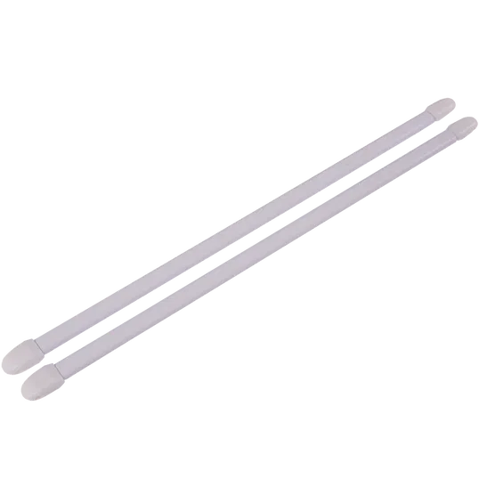 Bara perdeluta, extensibila, metal, alb, 40/60 cm, set 2 buc