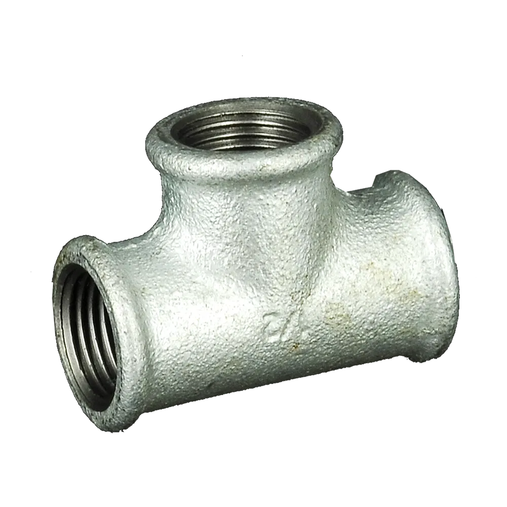 Teu 90°, filet interior, fonta, zincat, 1/2 inch