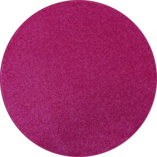 Covor rotund Rainbow, polipropilena friese, model modern roz, diametru 60 cm