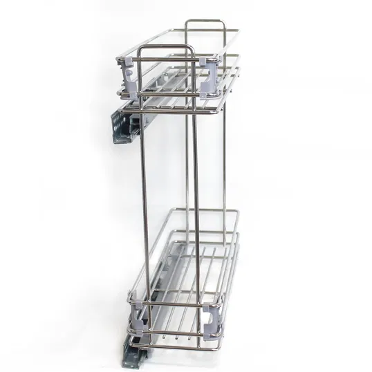 Cos cromat cu prindere laterala, metal, crom, 160 x 450 x 460 mm