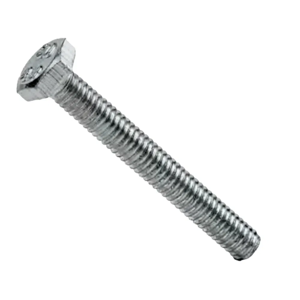 Surub cu cap hexagonal filetat complet, otel zincat, alb, 12 x 45 mm, 10 buc.
