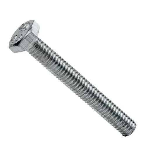 Surub cu cap hexagonal filetat complet, otel zincat, alb, 12 x 45 mm, 10 buc.