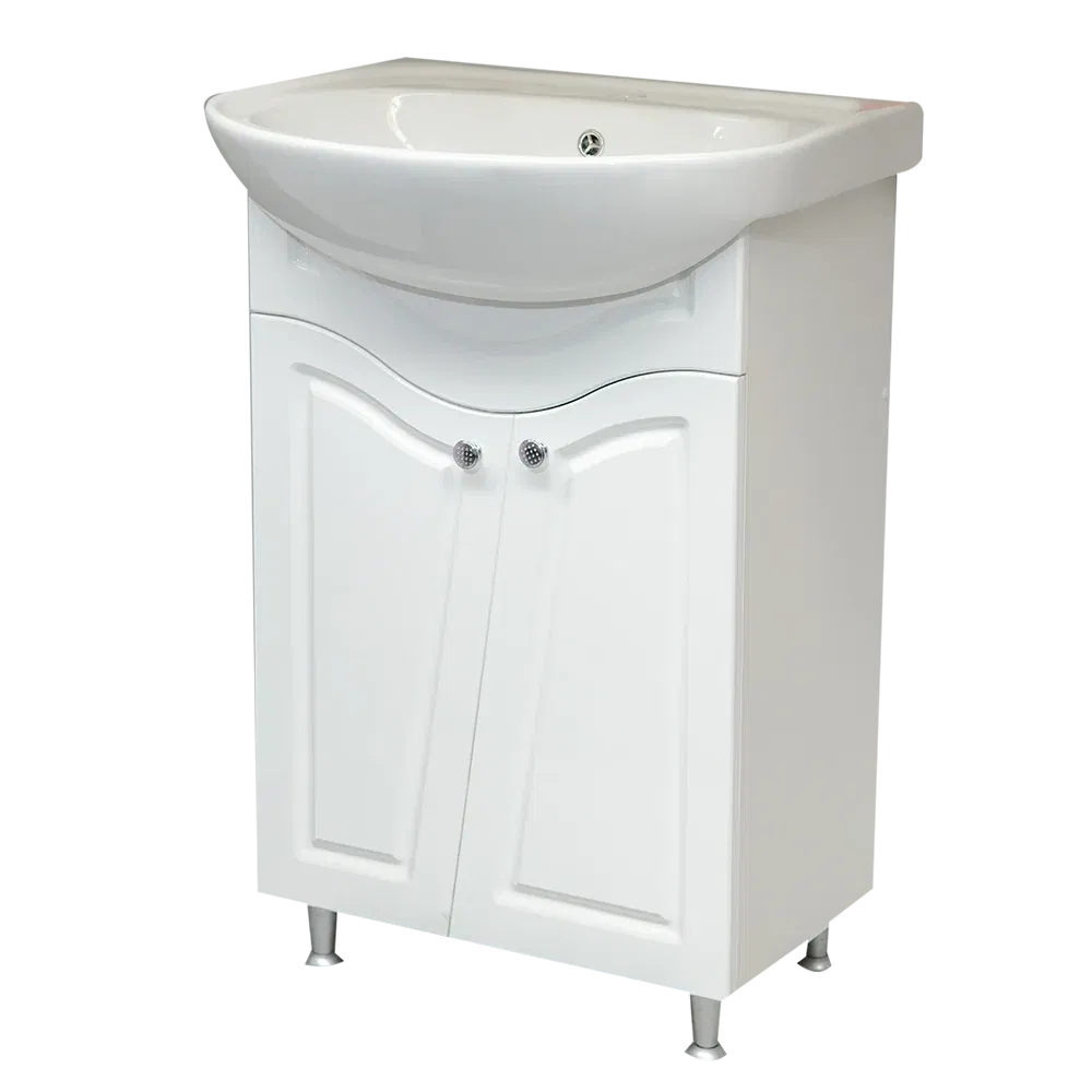 Baza cu lavoar Sanitop Victoria, MDF-PAL, alb, 58 x 31 x 81 cm